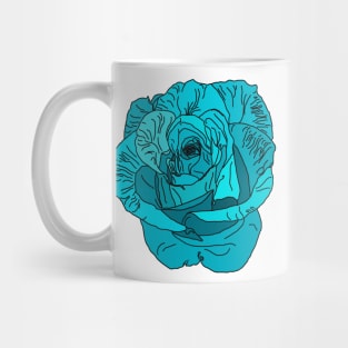 Turquoise rose Mug